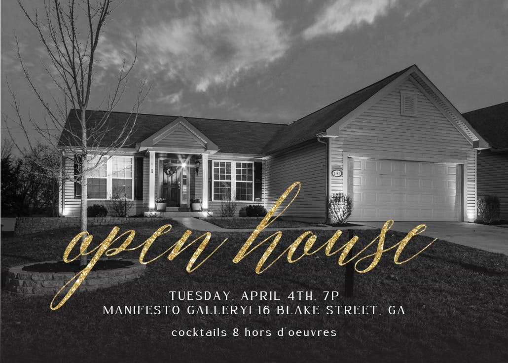 Full photo - open house invitation