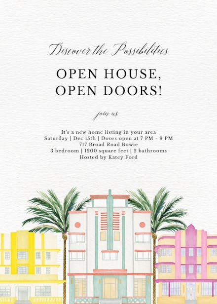 New possibilities - open house invitation