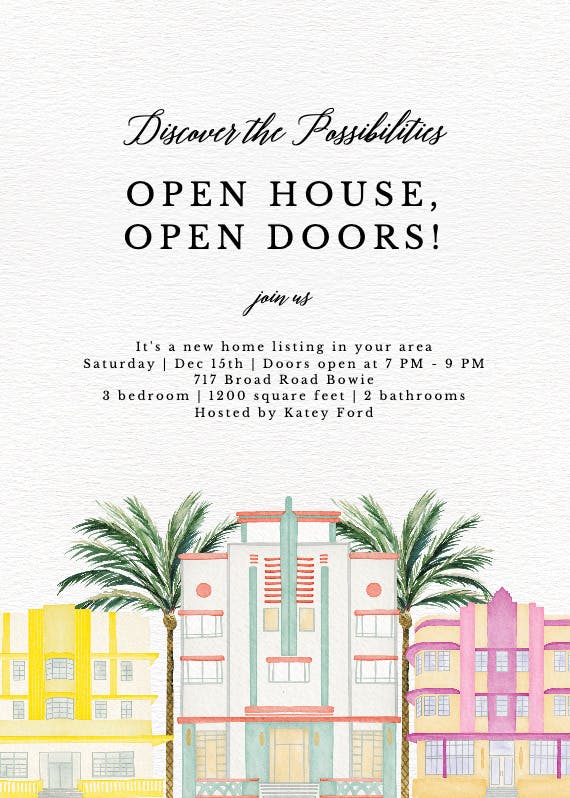 New possibilities - open house invitation