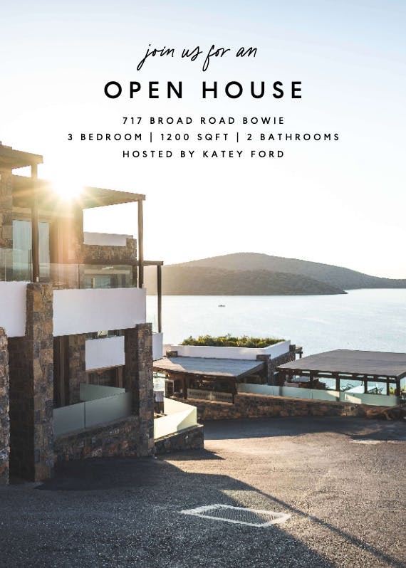 Pure and clean - open house invitation