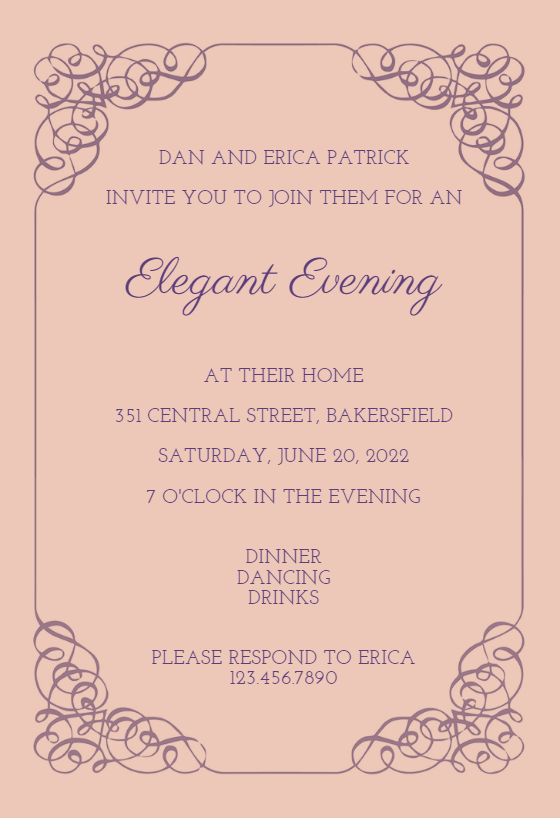 Decorative Corners - Printable Party Invitation Template (Free ...