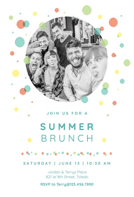 Descending Dots - Pool Party Invitation