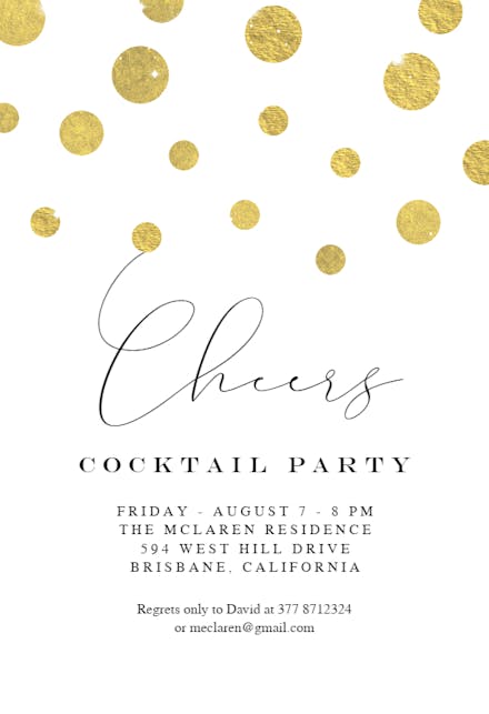 Diminishing Dots - Invitación Para Fiesta Cóctel