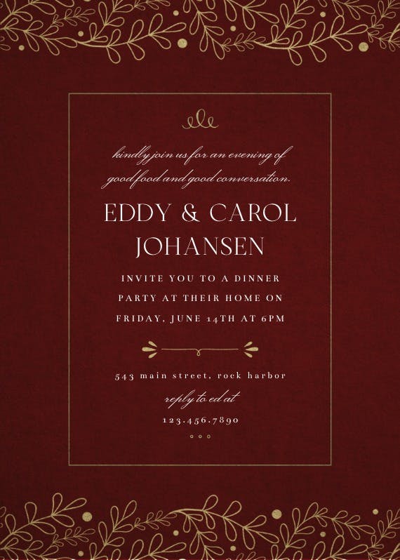 Elegant edges - party invitation