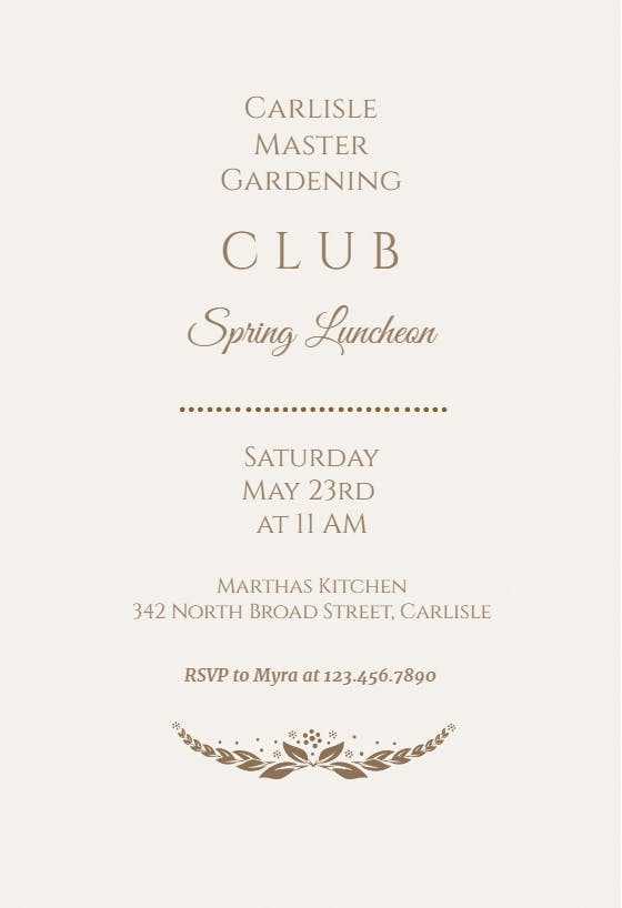 Embellished neutral - party invitation