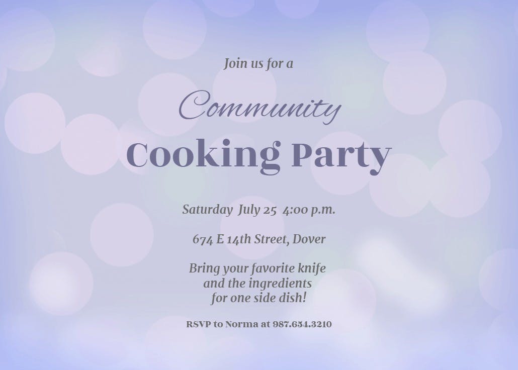 Filtered light gradient - printable party invitation
