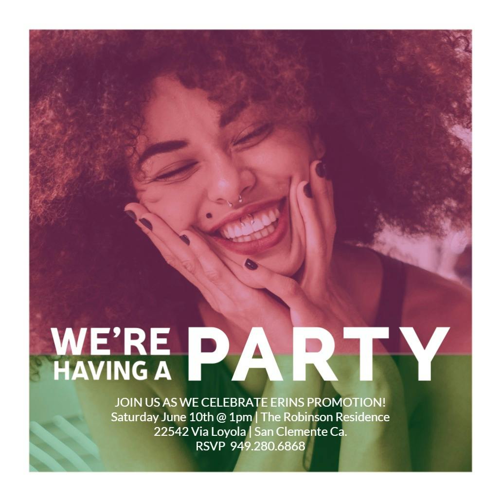 Filtered photo - invitación para fiesta