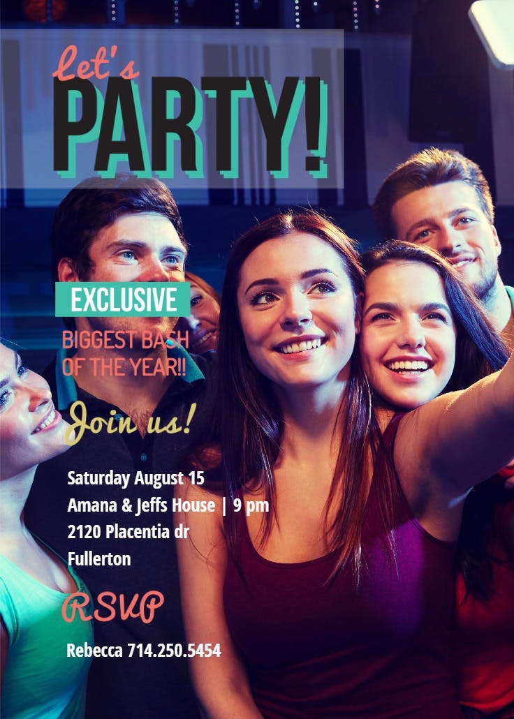 Lets party magazine - invitación para fiesta