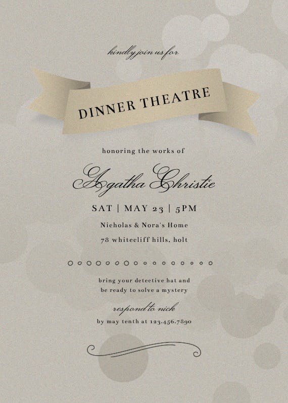 Muted modern - dinner party invitation