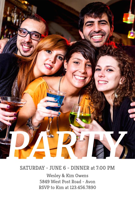 Party people -  invitación de fiesta