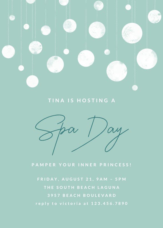 Suspended circles - printable party invitation