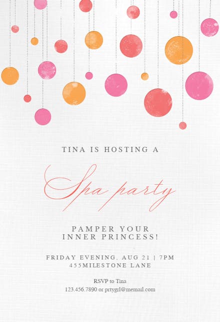 Suspended Circles - Party Invitation