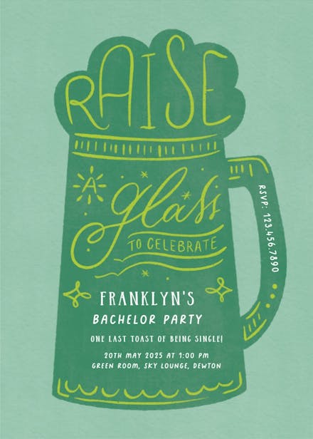 Brewing fun - bachelor party invitation