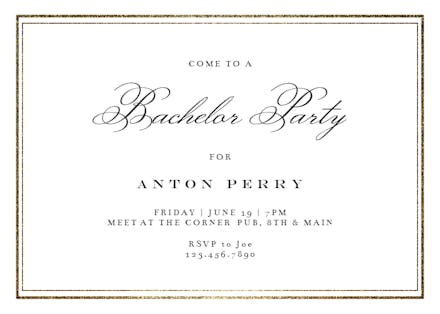 Class Bachelor - Bachelor Party Invitation
