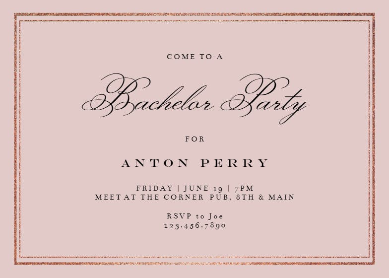 Class bachelor - bachelor party invitation