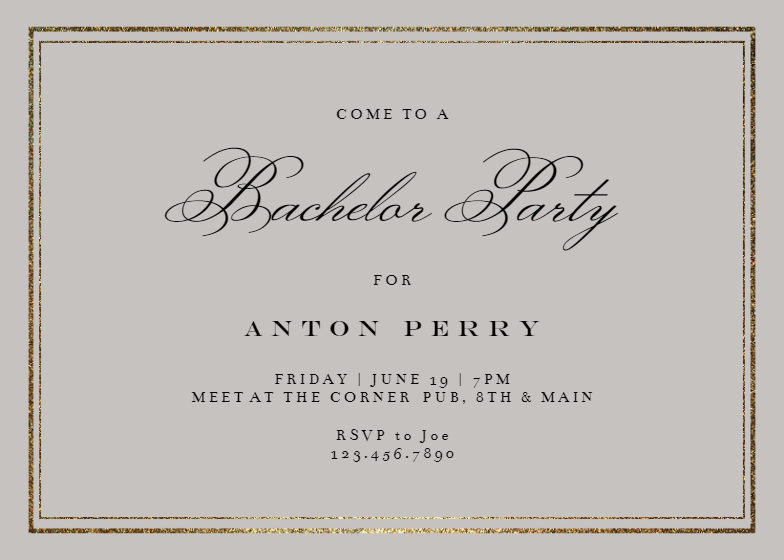 Class Bachelor - Bachelor Party Invitation Template (Free) | Greetings ...