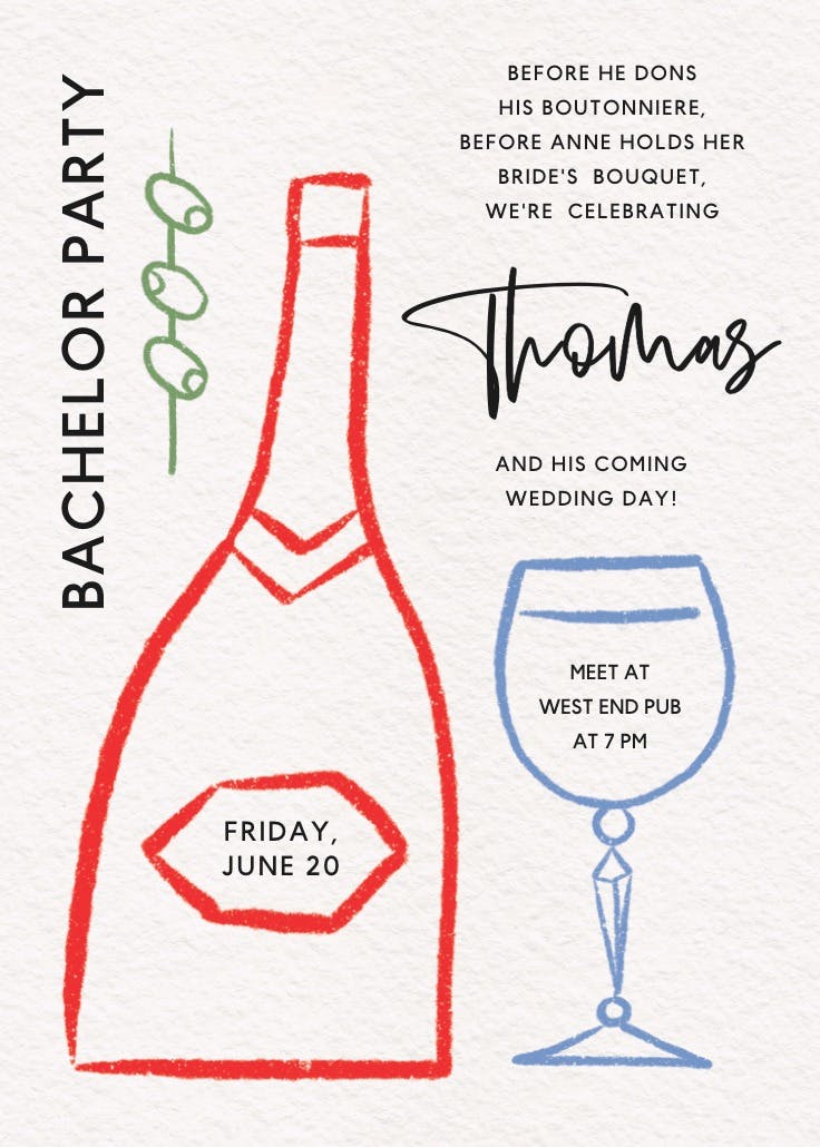 Night worth drinking - invitación para despedida de soltero