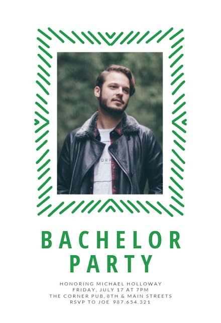 Doodle Frame - Invitación Para Despedida De Soltero