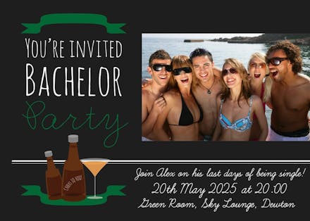 Final fling - bachelor party invitation