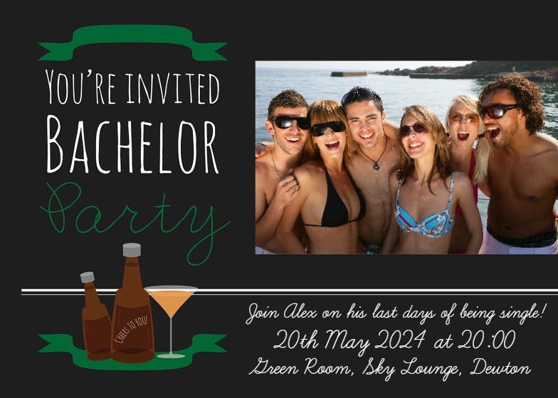Final fling - bachelor party invitation