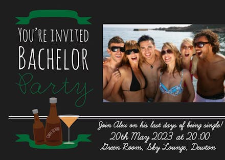 Final Fling - Bachelor Party Invitation