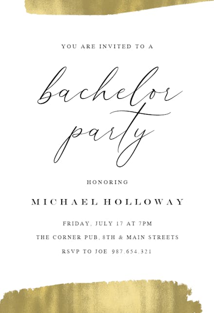 Bachelor Party Invitation Templates (Free) | Greetings Island