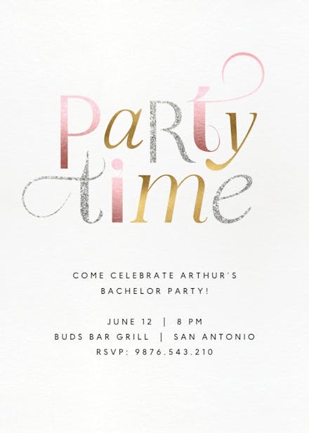 Interweave - bachelor party invitation