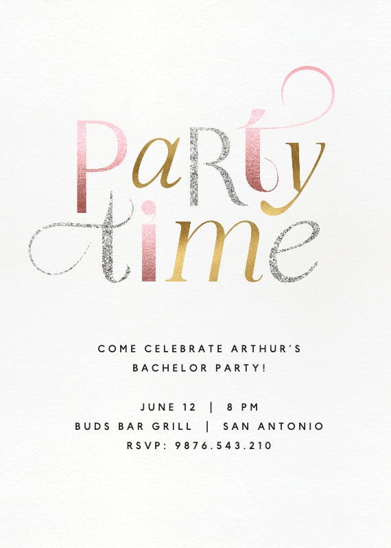 Interweave - bachelor party invitation