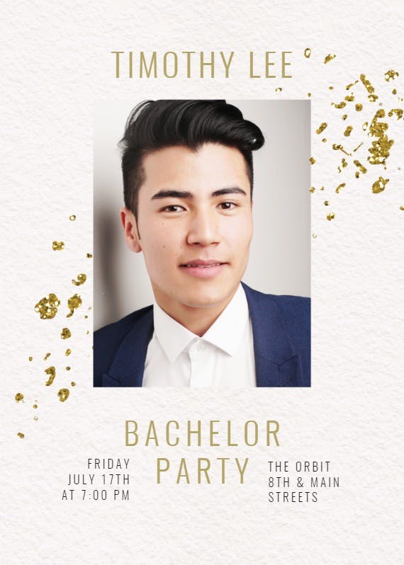 It's my party - bachelor party invitation