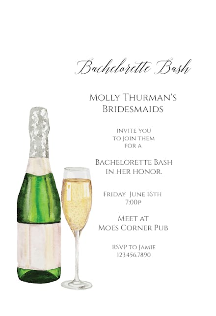 Leading Ladies - Bachelor Party Invitation