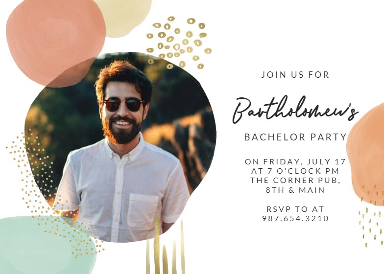 Oh so boho - bachelor party invitation