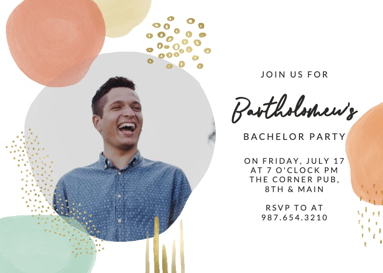Oh so boho - bachelor party invitation