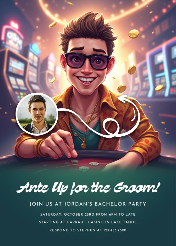 Poker party - printable party invitation