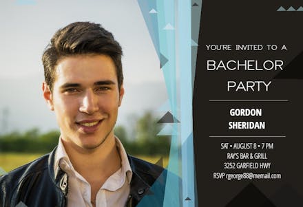 Triangle accents - invitación para despedida de soltero