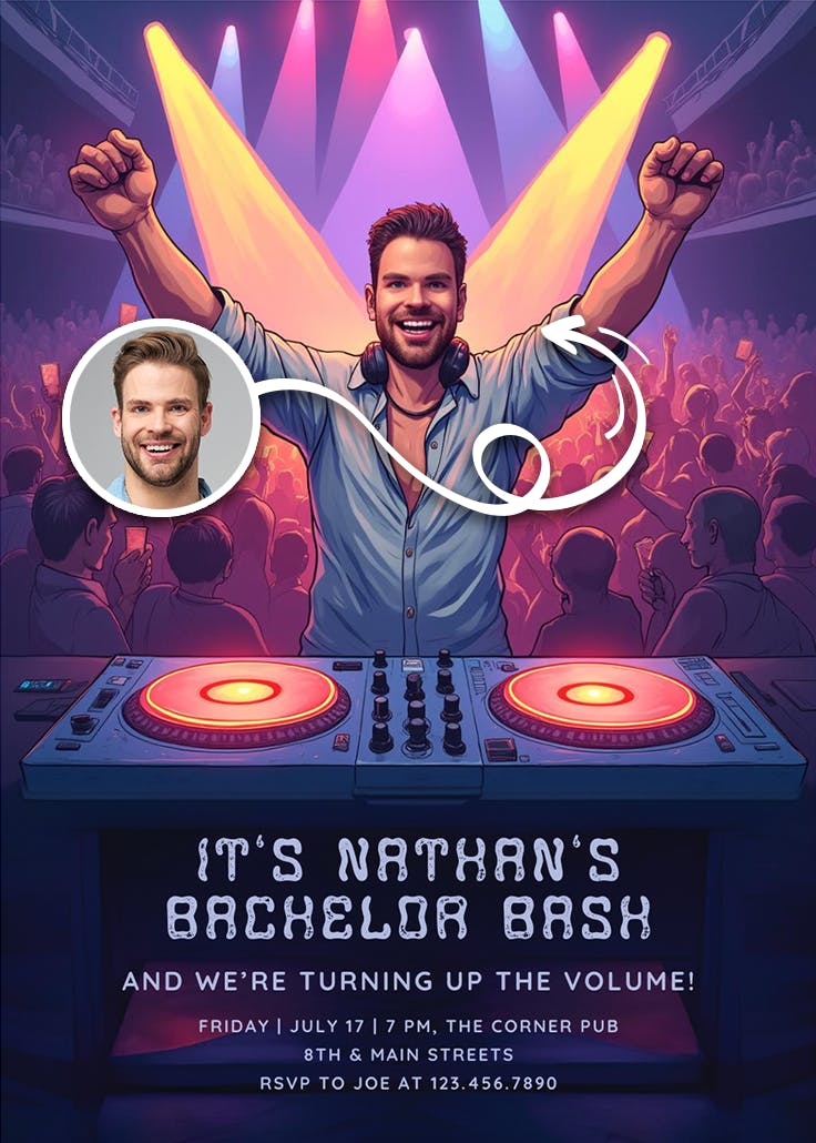Turn up the night - invitation