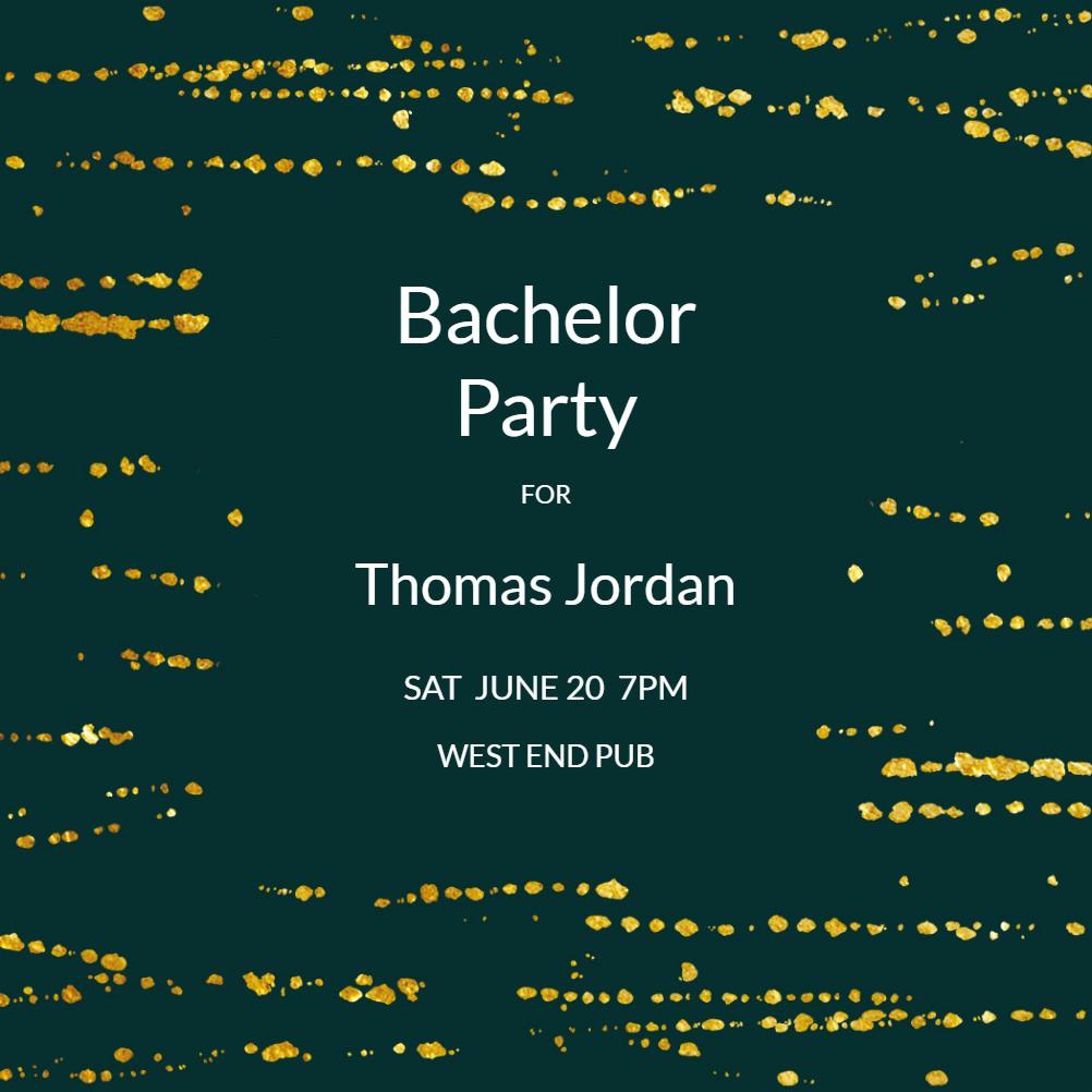 Waterspot streaks - bachelor party invitation