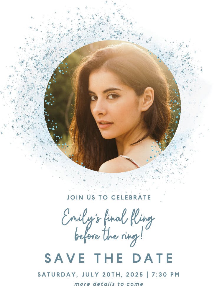 Blush gold spots - bachelorette party invitation