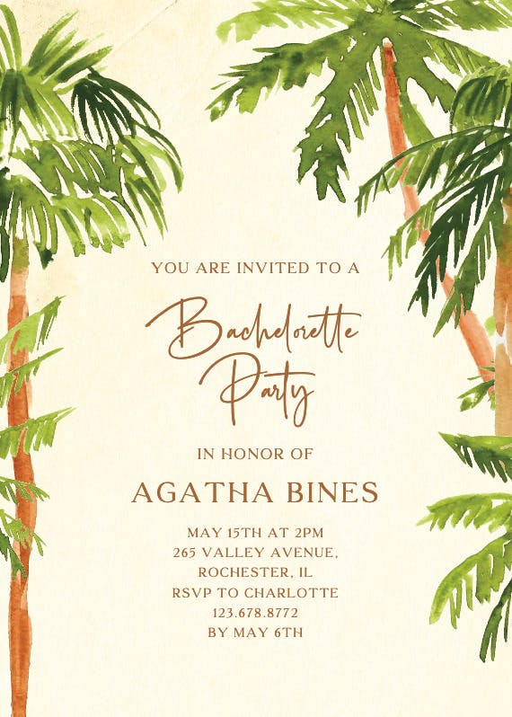 Bride tribe - pool party invitation