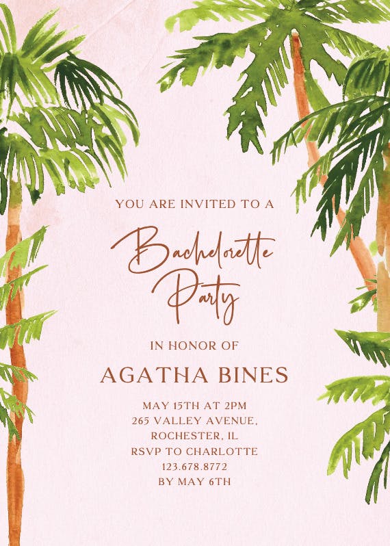 Bride tribe -  invitación para pool party