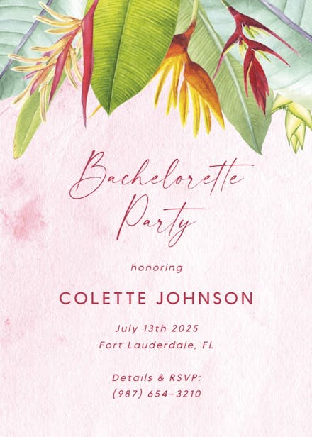 Bride tribe - bachelorette party invitation