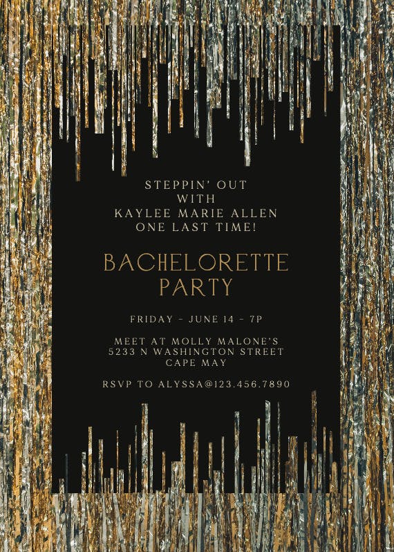 Celebrate - bachelorette party invitation