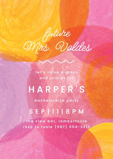 Crazy shower - bachelorette party invitation