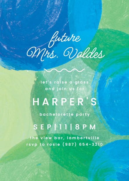 Crazy shower - bachelorette party invitation