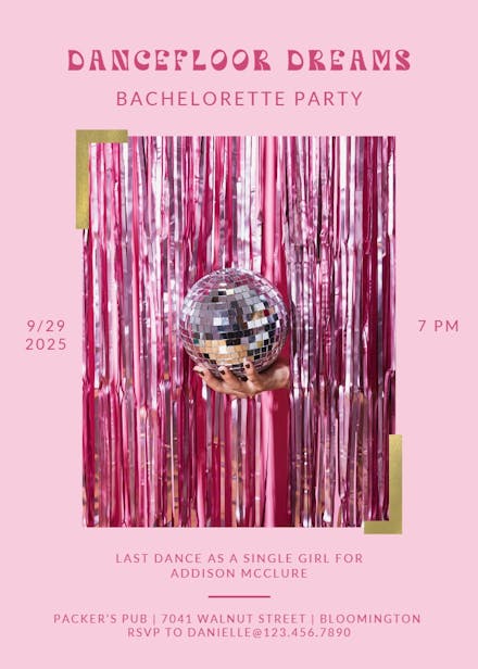 Flashing feet - bachelorette party invitation