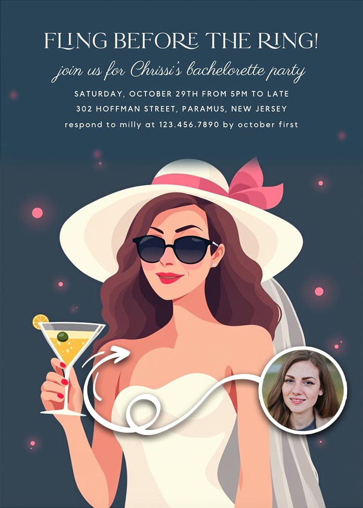Fling before the ring - printable party invitation