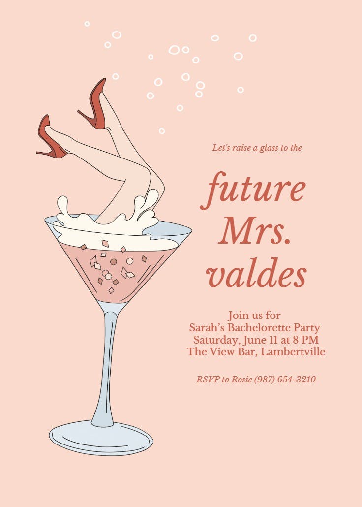 Future mrs - bachelorette party invitation