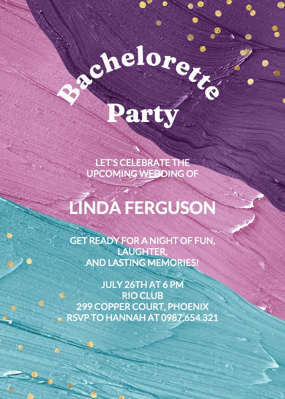 It's so sweet - bachelorette party invitation