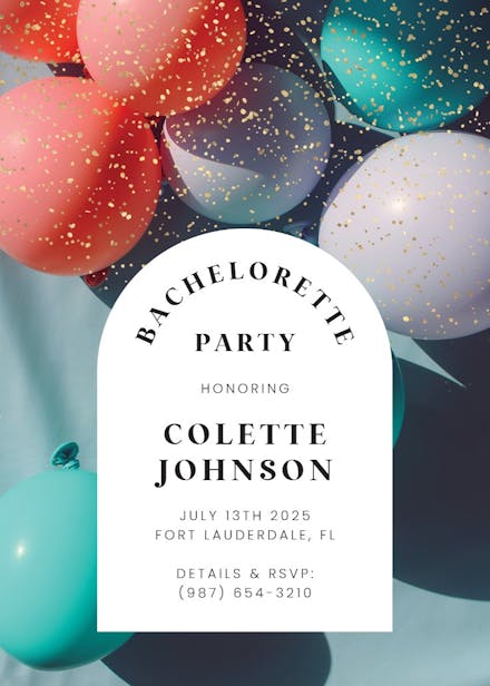Pop-ular party - bachelorette party invitation