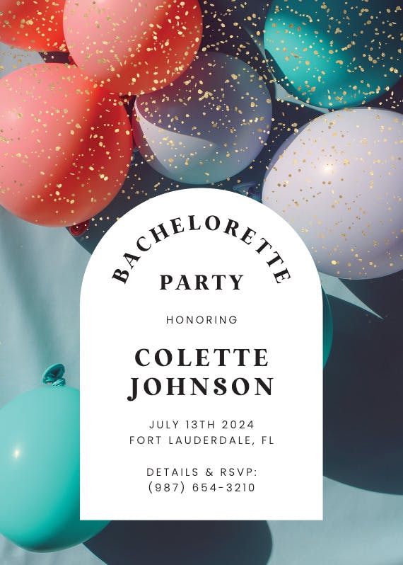 Pop-ular party - bachelorette party invitation