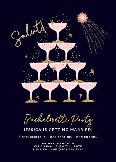 Salut - bridal shower invitation